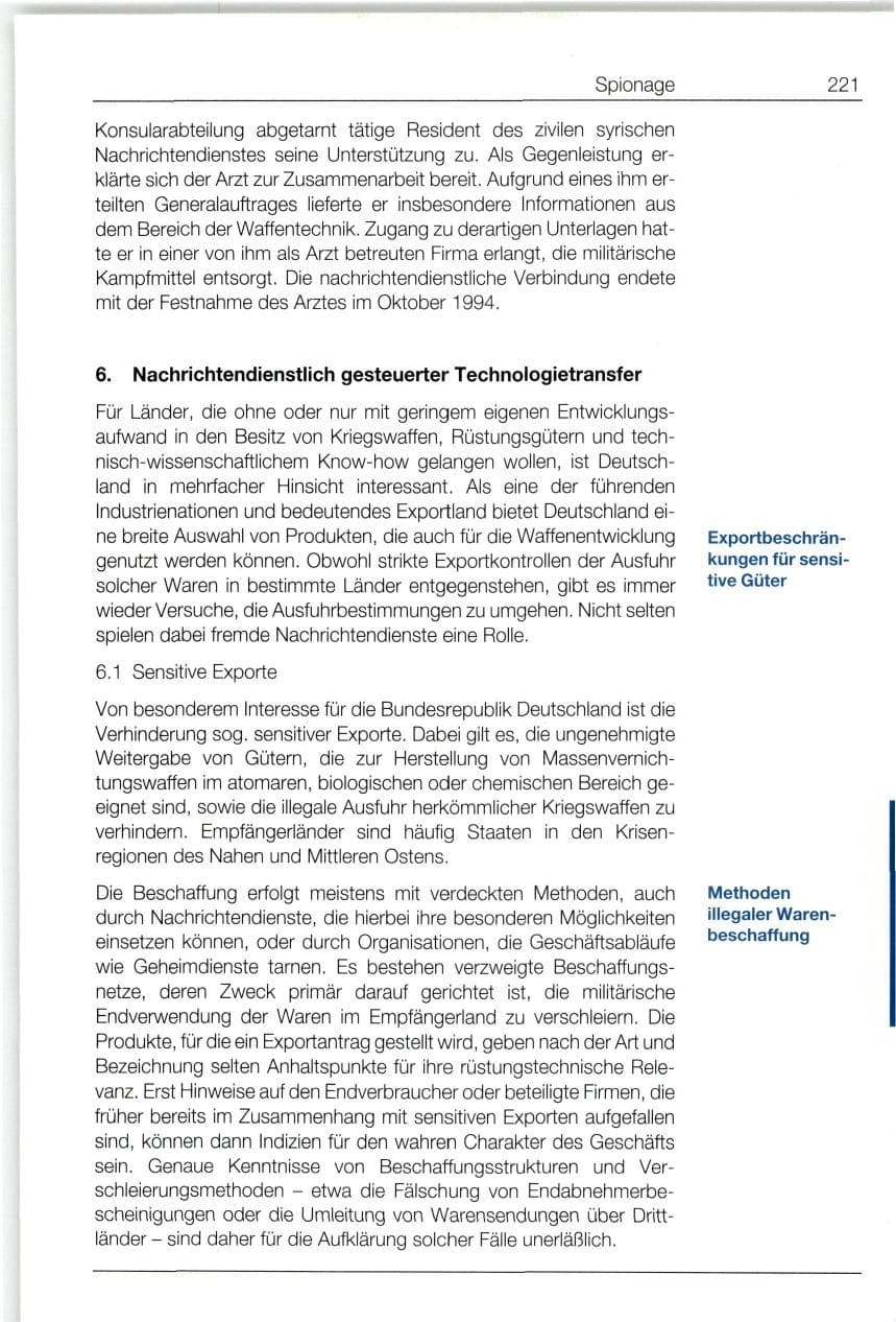 Seite 221 des Verfassungsschutzbericht 1994 Bund