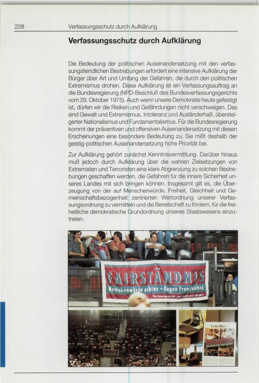 Seite 228 des Verfassungsschutzbericht 1994 Bund