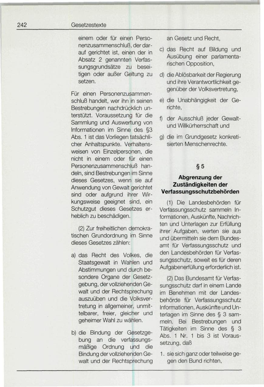 Seite 242 des Verfassungsschutzbericht 1994 Bund