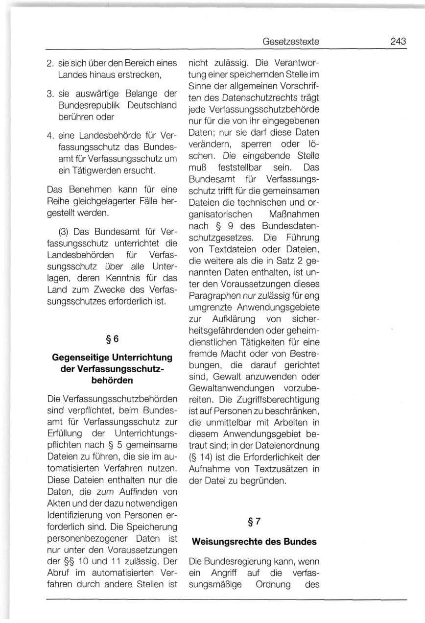 Seite 243 des Verfassungsschutzbericht 1994 Bund