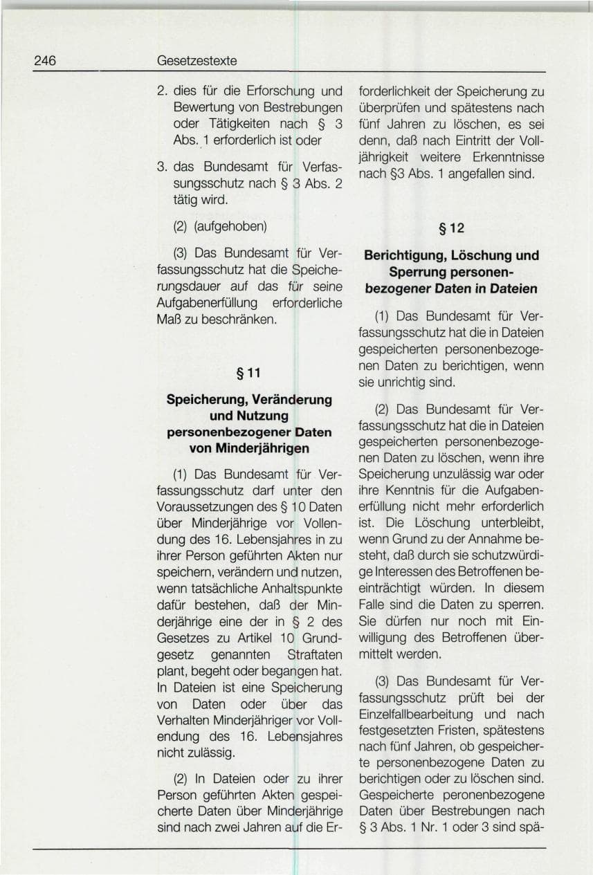 Seite 246 des Verfassungsschutzbericht 1994 Bund