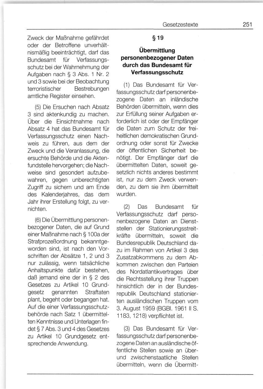 Seite 251 des Verfassungsschutzbericht 1994 Bund