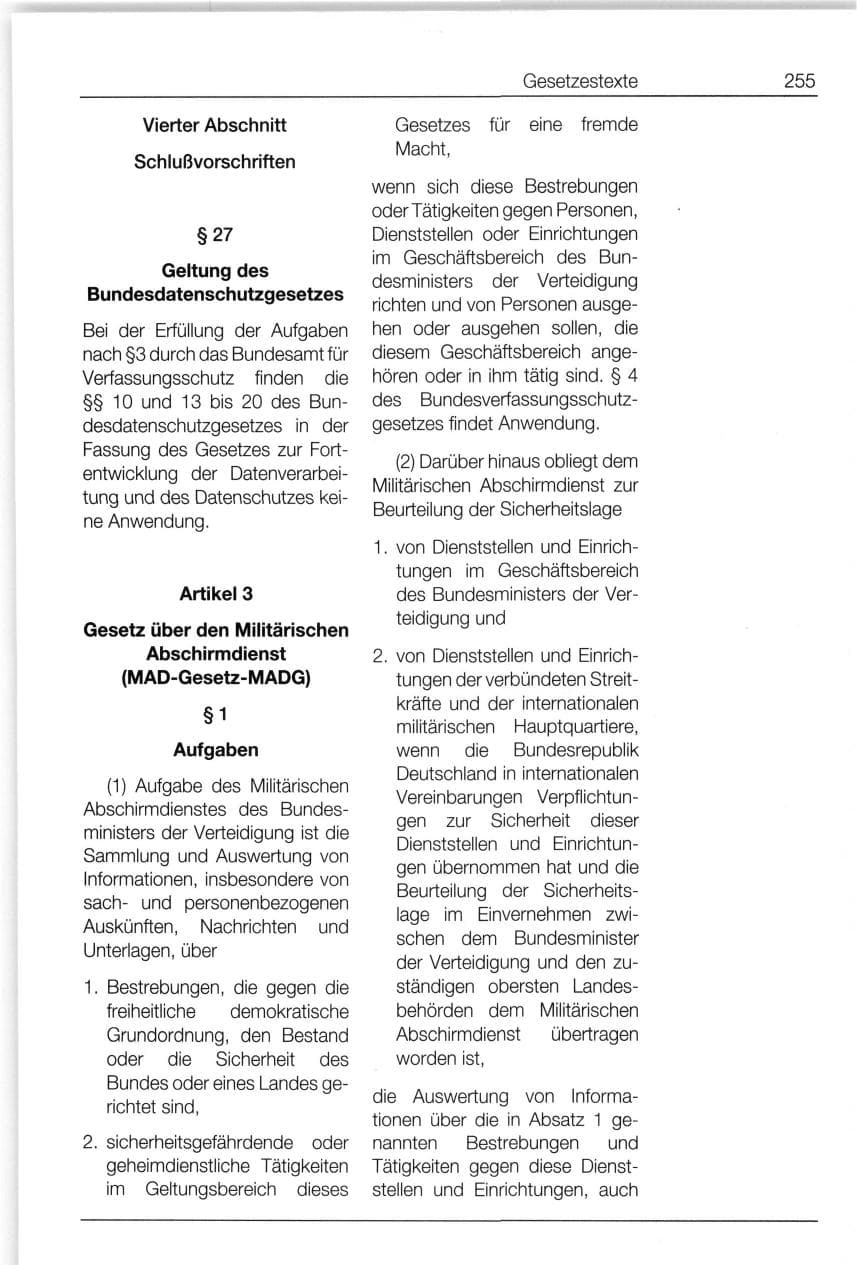 Seite 255 des Verfassungsschutzbericht 1994 Bund