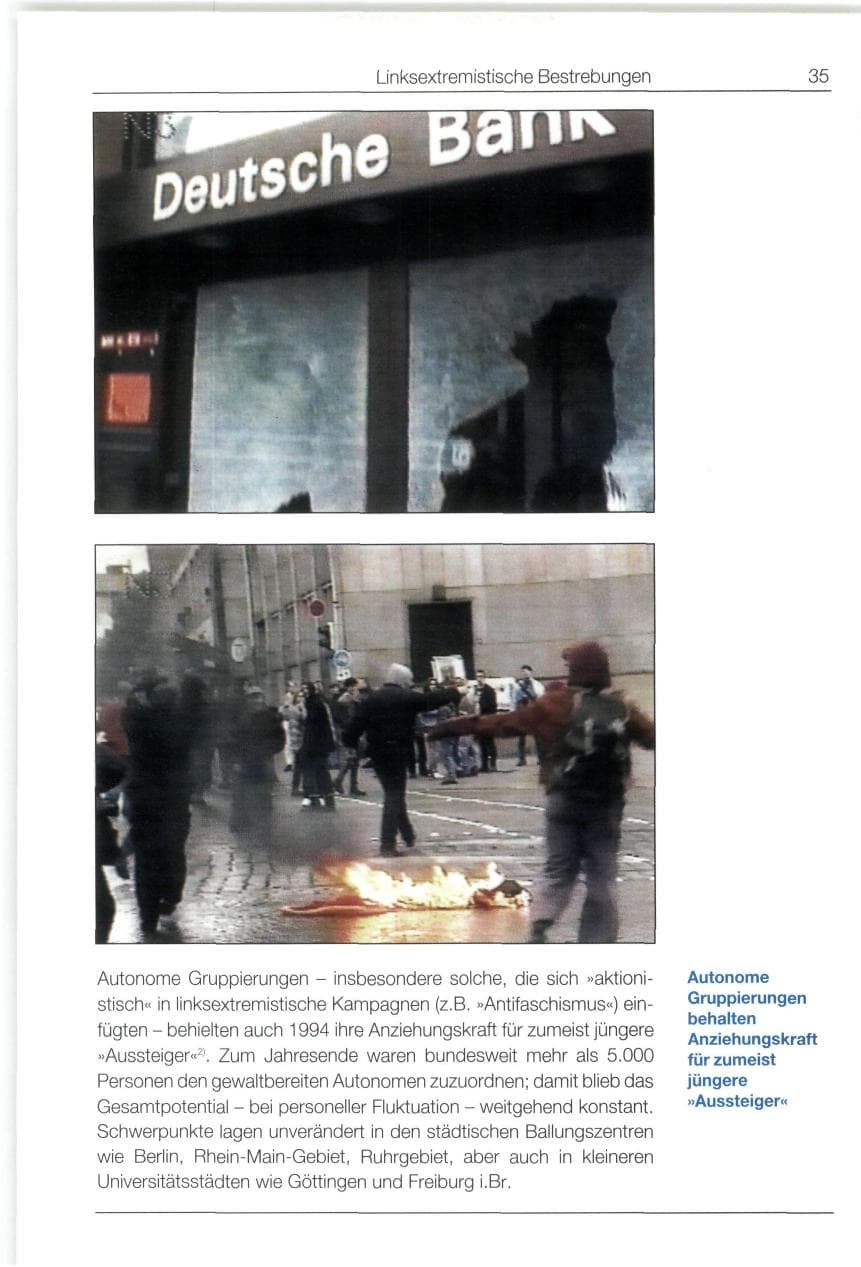 Seite 35 des Verfassungsschutzbericht 1994 Bund
