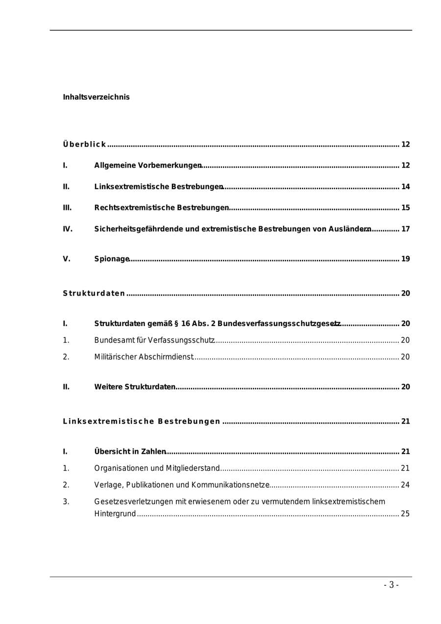Seite 2 des Verfassungsschutzbericht 1995 Bund