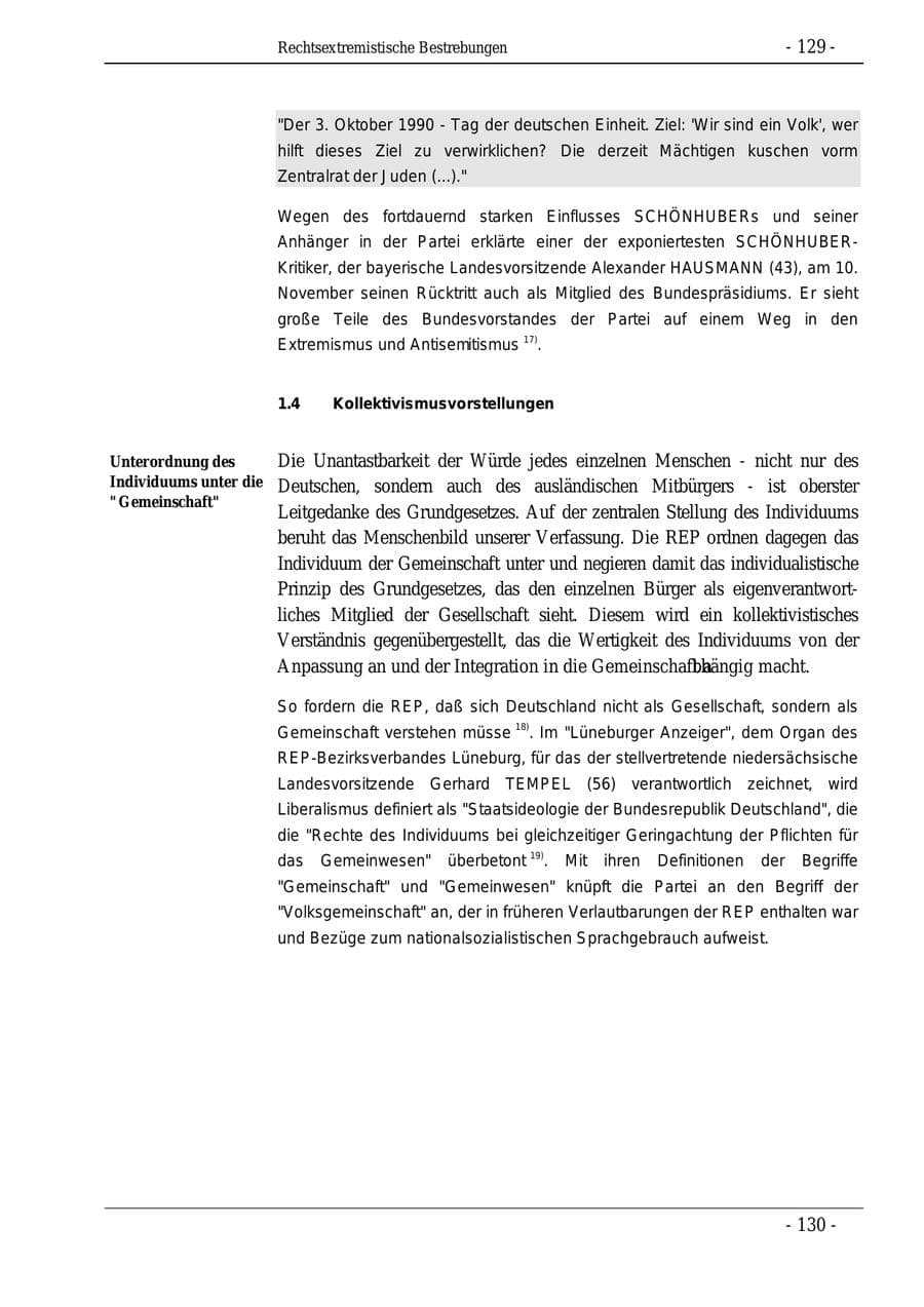 Seite 129 des Verfassungsschutzbericht 1995 Bund