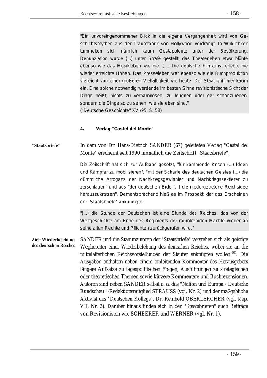 Seite 158 des Verfassungsschutzbericht 1995 Bund