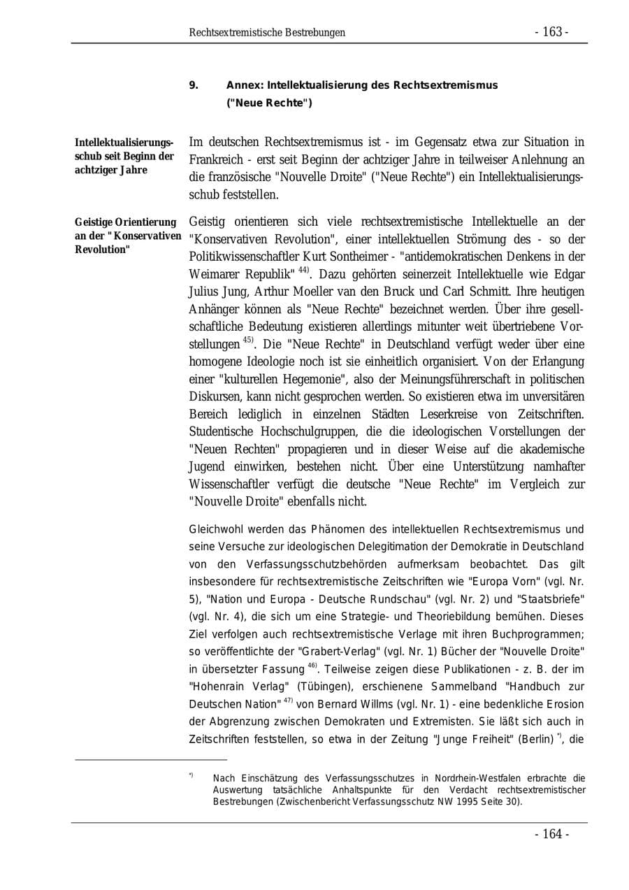 Seite 163 des Verfassungsschutzbericht 1995 Bund