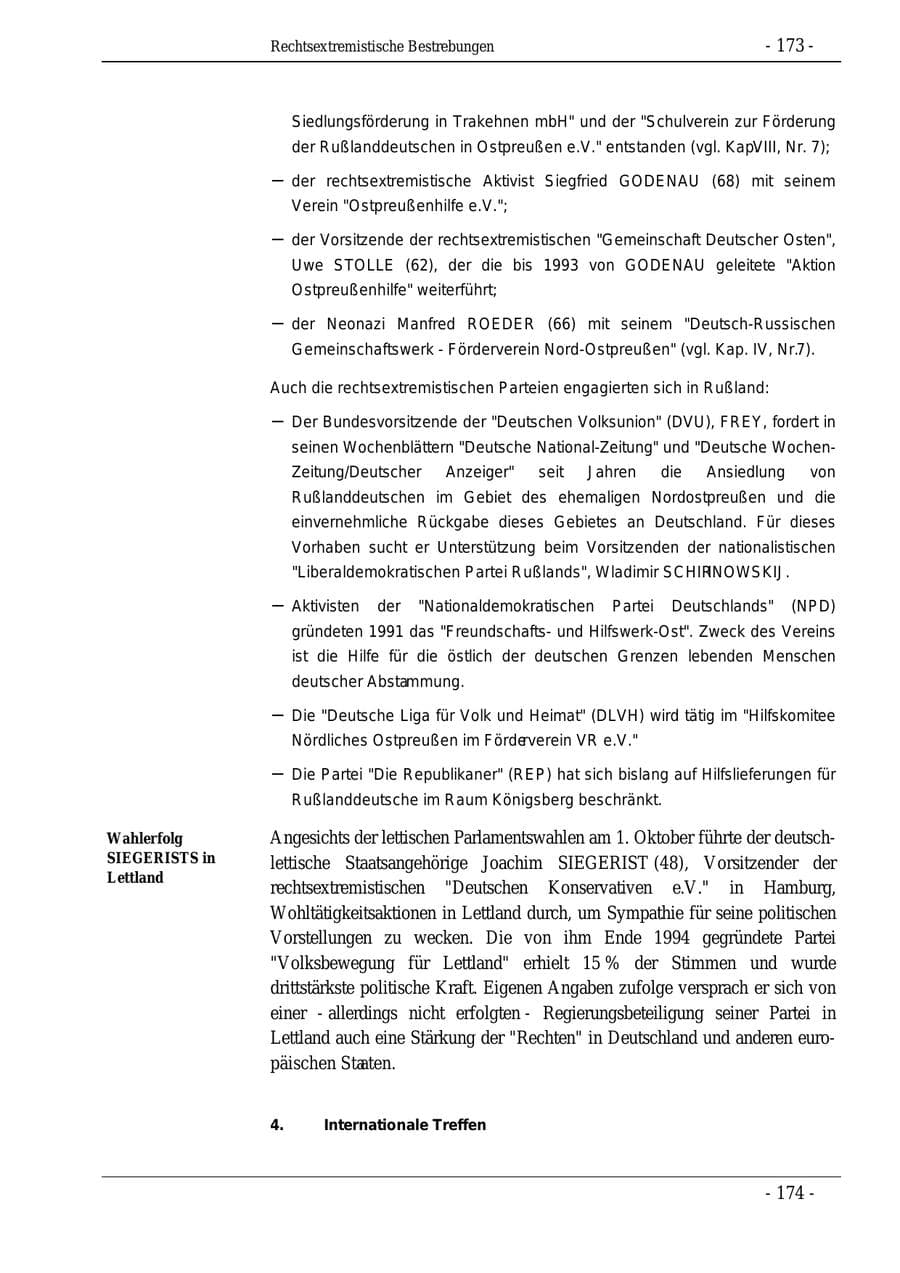 Seite 173 des Verfassungsschutzbericht 1995 Bund
