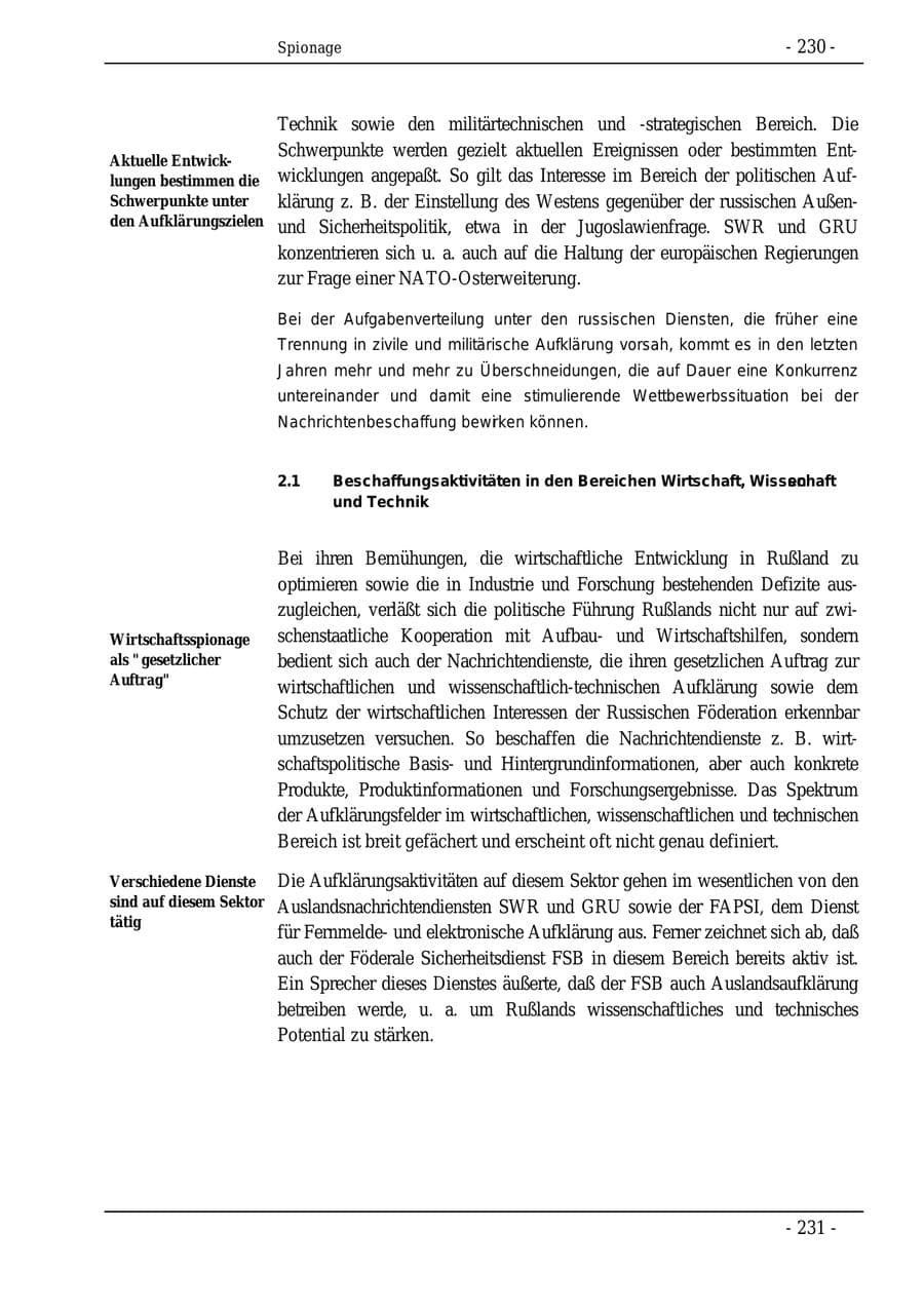 Seite 230 des Verfassungsschutzbericht 1995 Bund