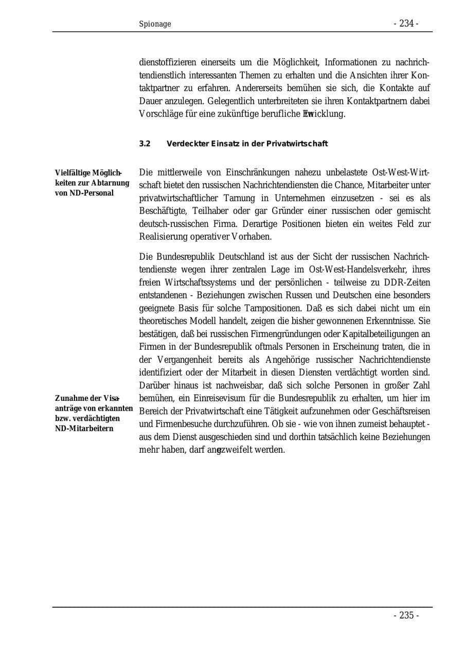 Seite 234 des Verfassungsschutzbericht 1995 Bund
