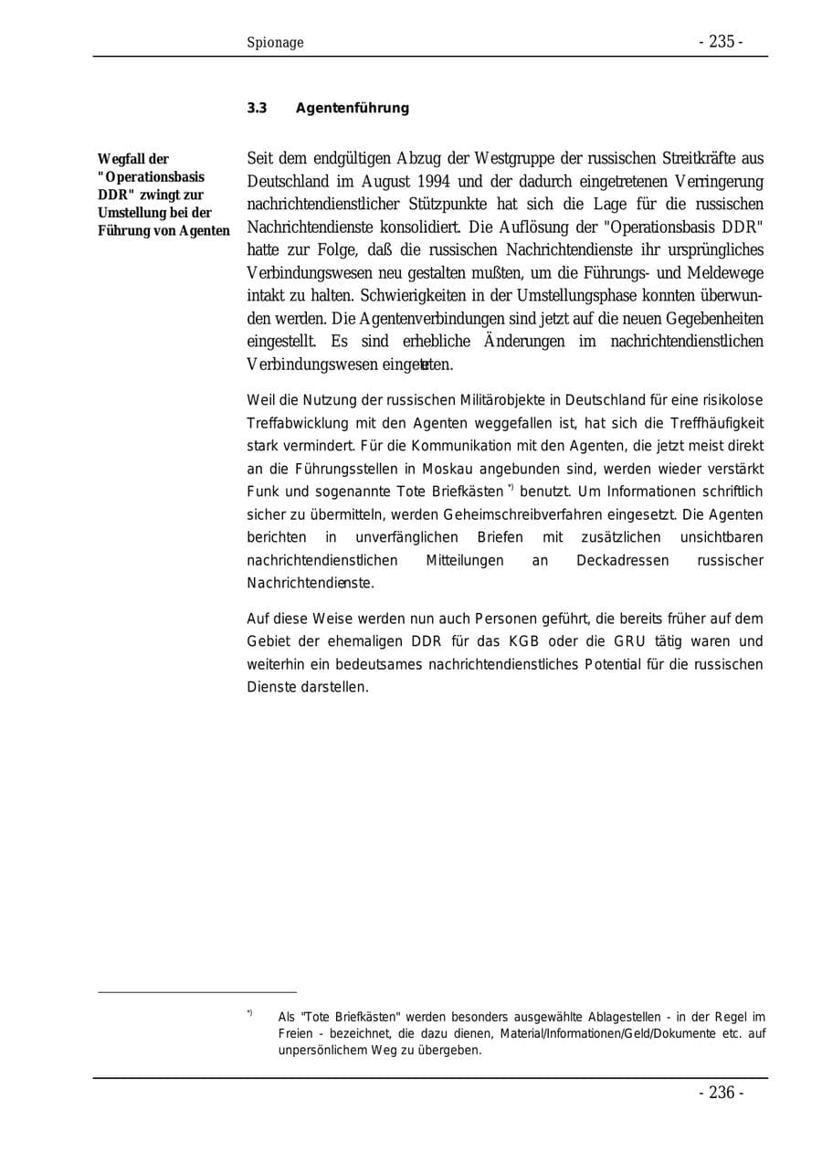 Seite 235 des Verfassungsschutzbericht 1995 Bund