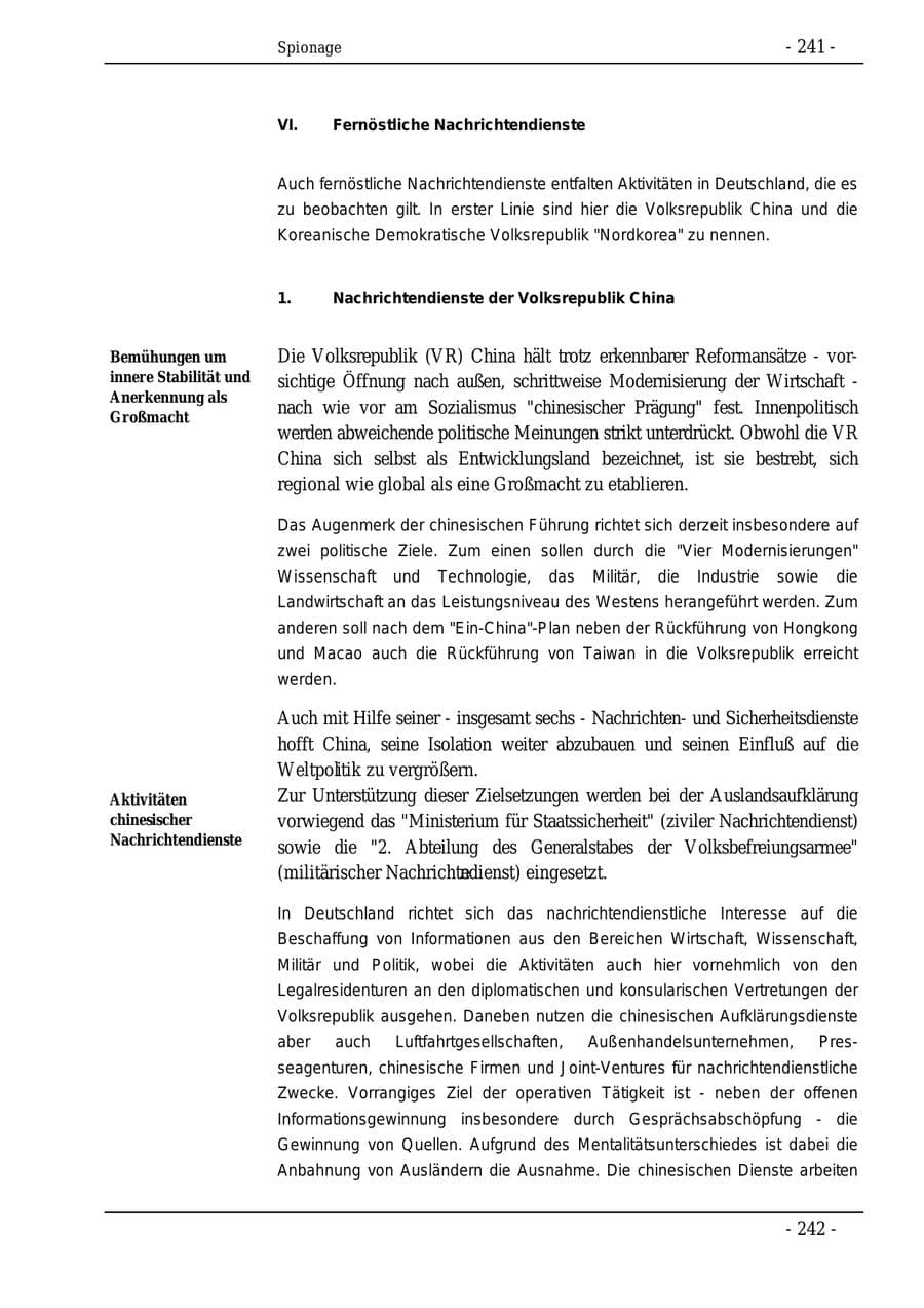 Seite 241 des Verfassungsschutzbericht 1995 Bund