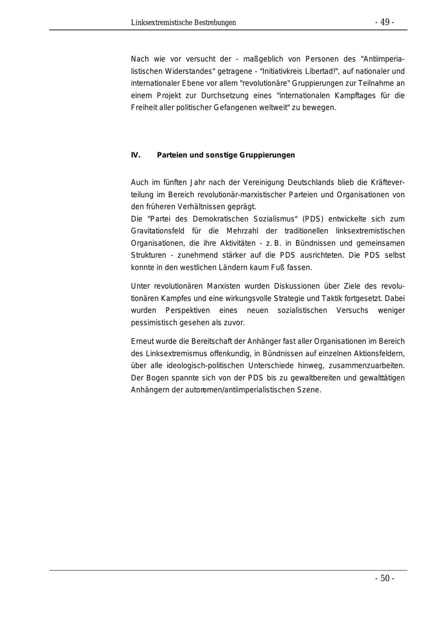 Seite 49 des Verfassungsschutzbericht 1995 Bund
