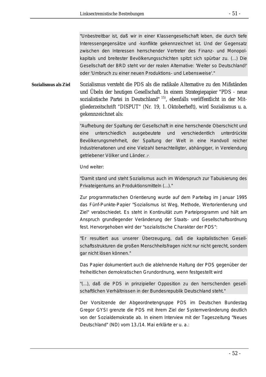 Seite 51 des Verfassungsschutzbericht 1995 Bund