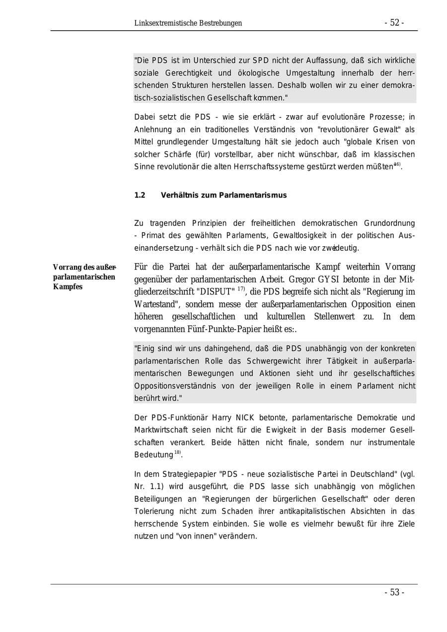 Seite 52 des Verfassungsschutzbericht 1995 Bund
