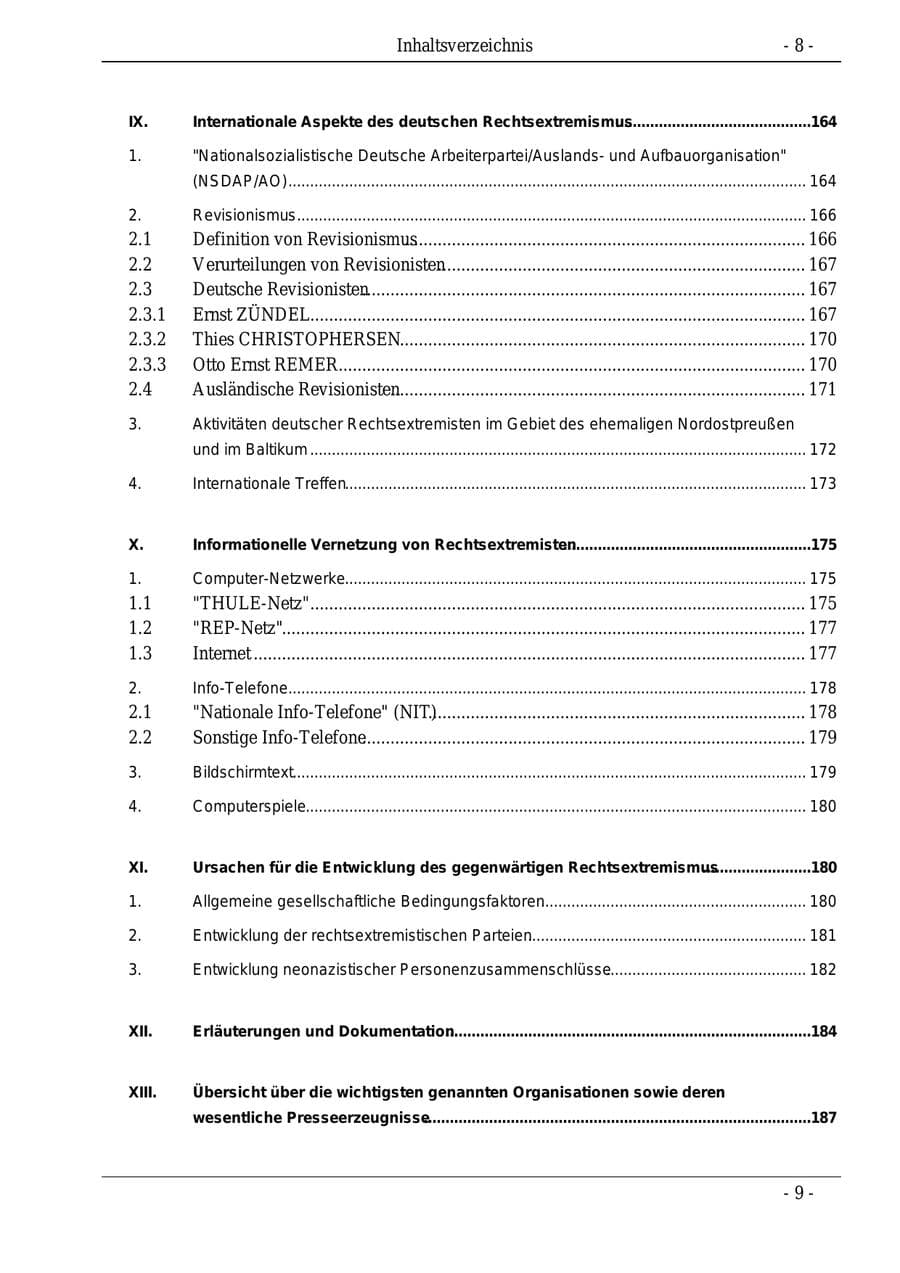 Seite 8 des Verfassungsschutzbericht 1995 Bund