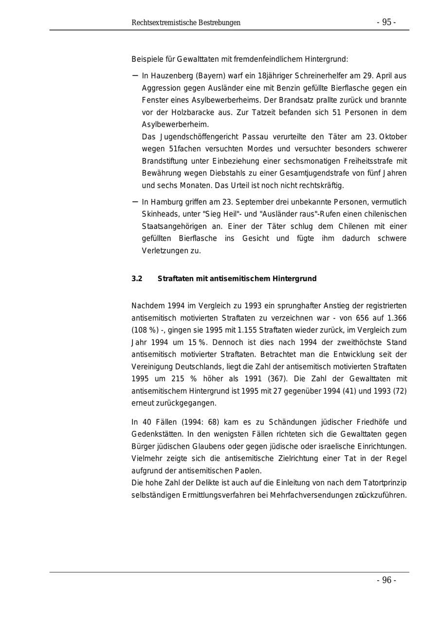 Seite 95 des Verfassungsschutzbericht 1995 Bund