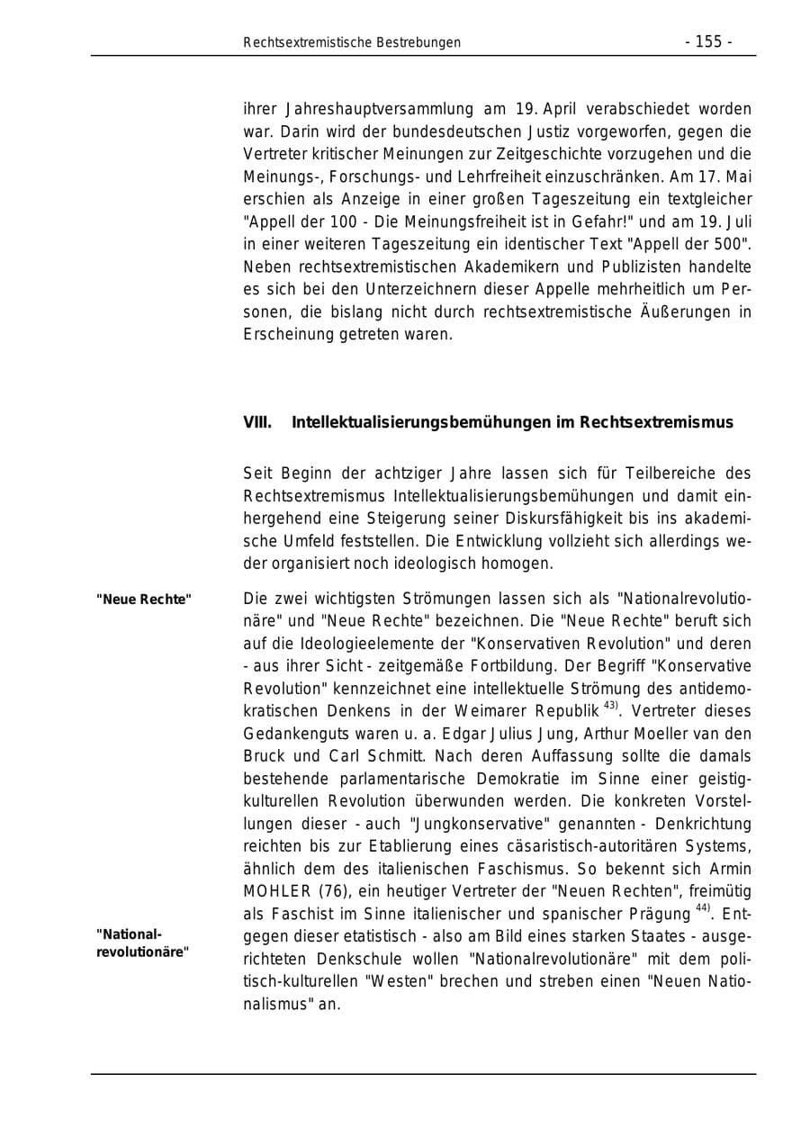 Seite 155 des Verfassungsschutzbericht 1996 Bund