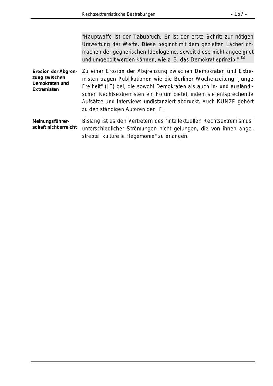 Seite 157 des Verfassungsschutzbericht 1996 Bund