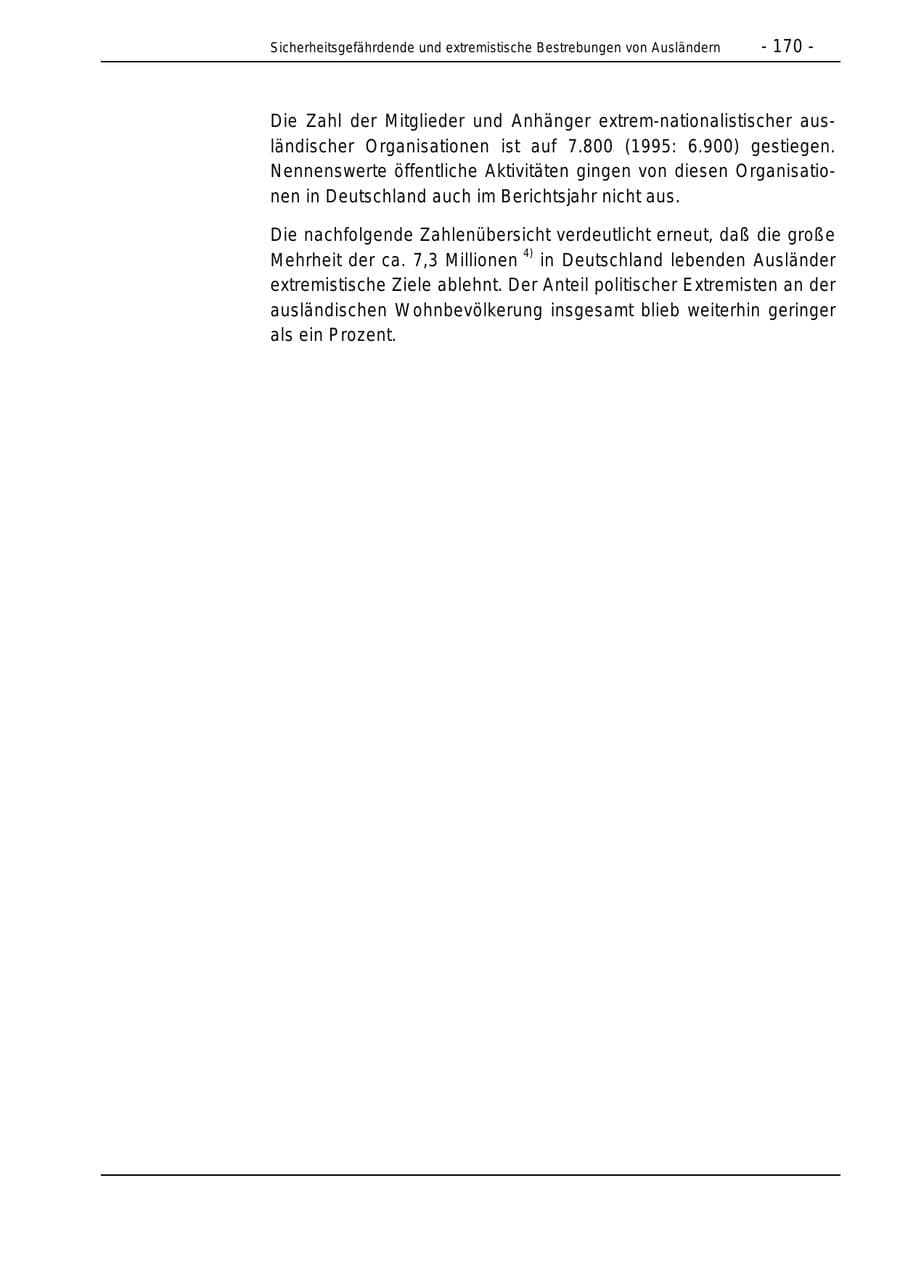 Seite 170 des Verfassungsschutzbericht 1996 Bund