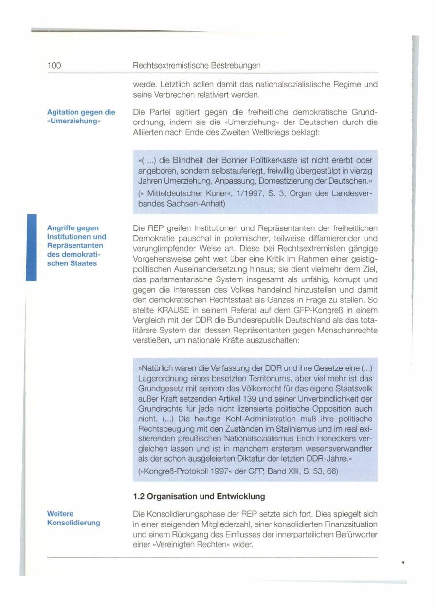 Seite 101 des Verfassungsschutzbericht 1997 Bund