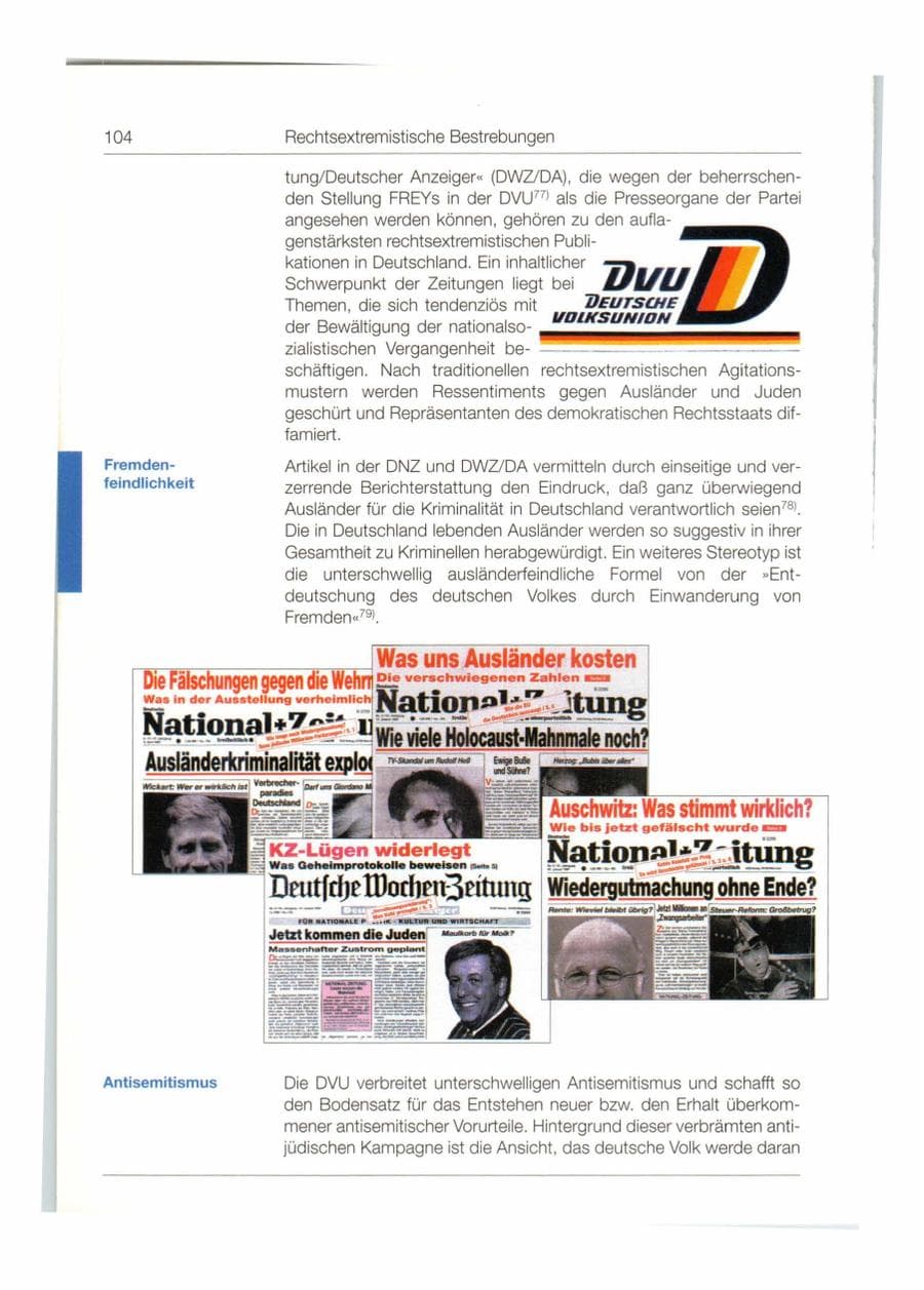 Seite 105 des Verfassungsschutzbericht 1997 Bund