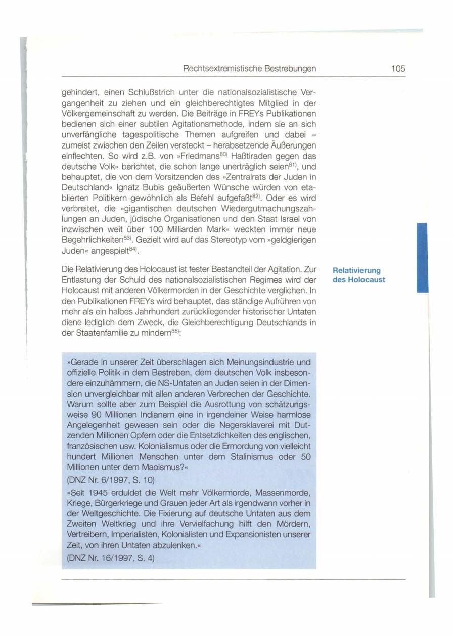 Seite 106 des Verfassungsschutzbericht 1997 Bund