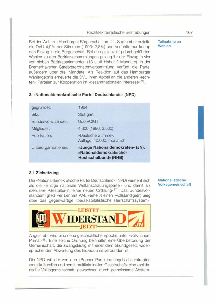 Seite 108 des Verfassungsschutzbericht 1997 Bund