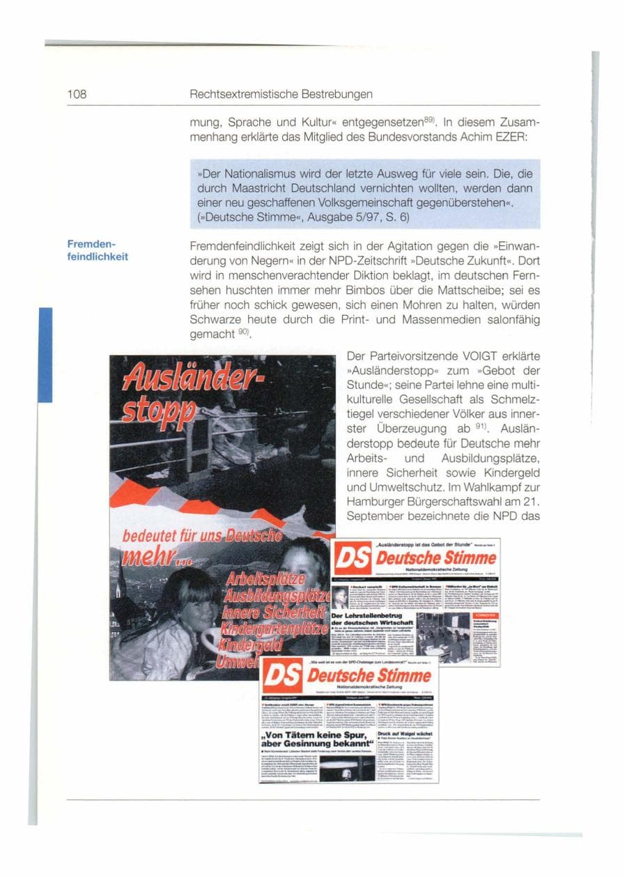 Seite 109 des Verfassungsschutzbericht 1997 Bund