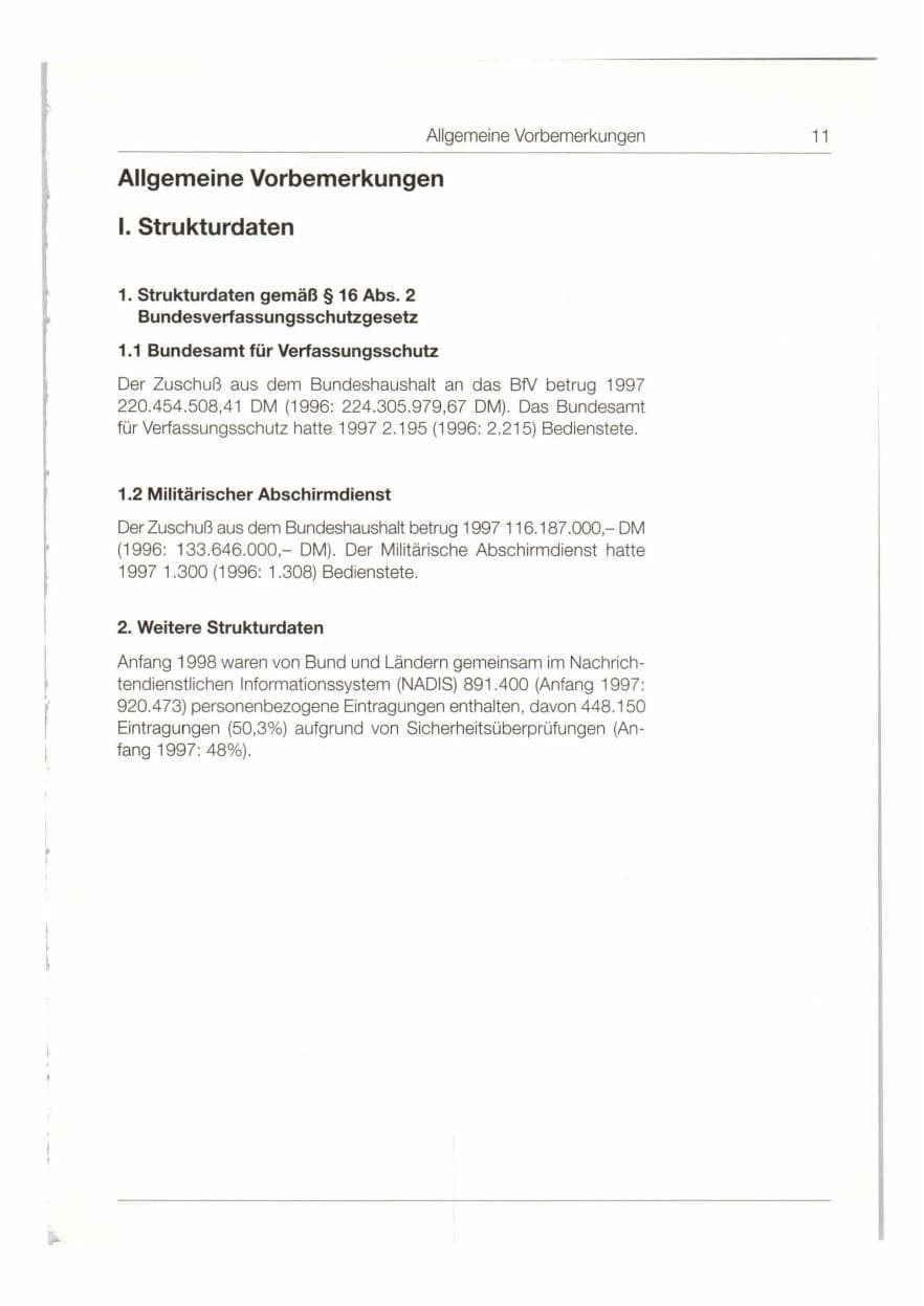 Seite 12 des Verfassungsschutzbericht 1997 Bund