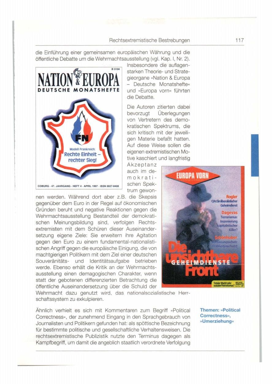 Seite 118 des Verfassungsschutzbericht 1997 Bund