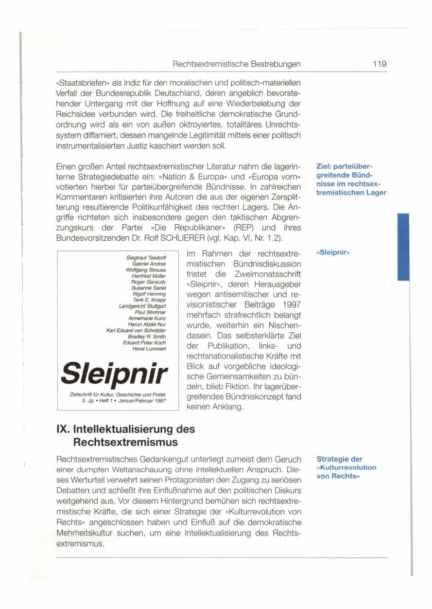 Seite 120 des Verfassungsschutzbericht 1997 Bund