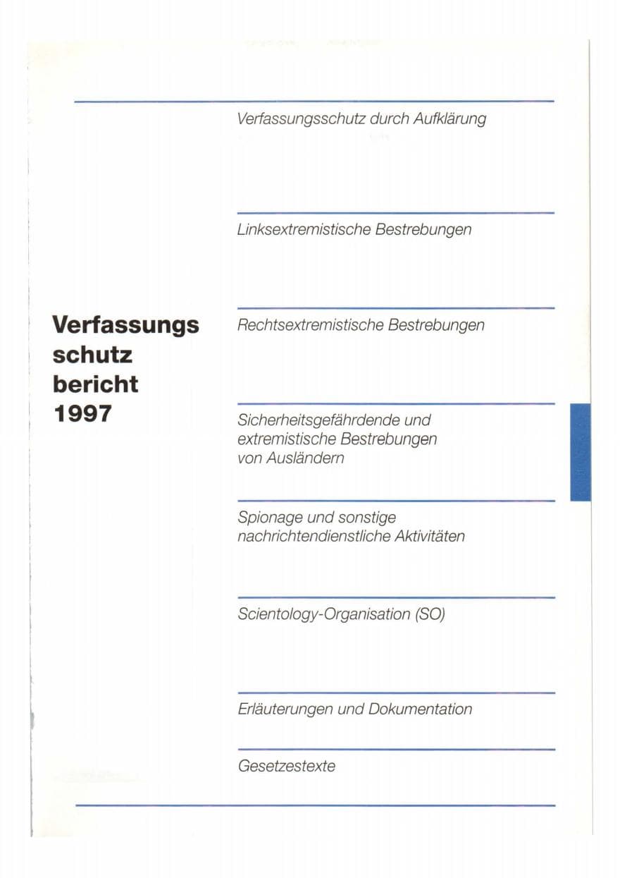 Seite 128 des Verfassungsschutzbericht 1997 Bund