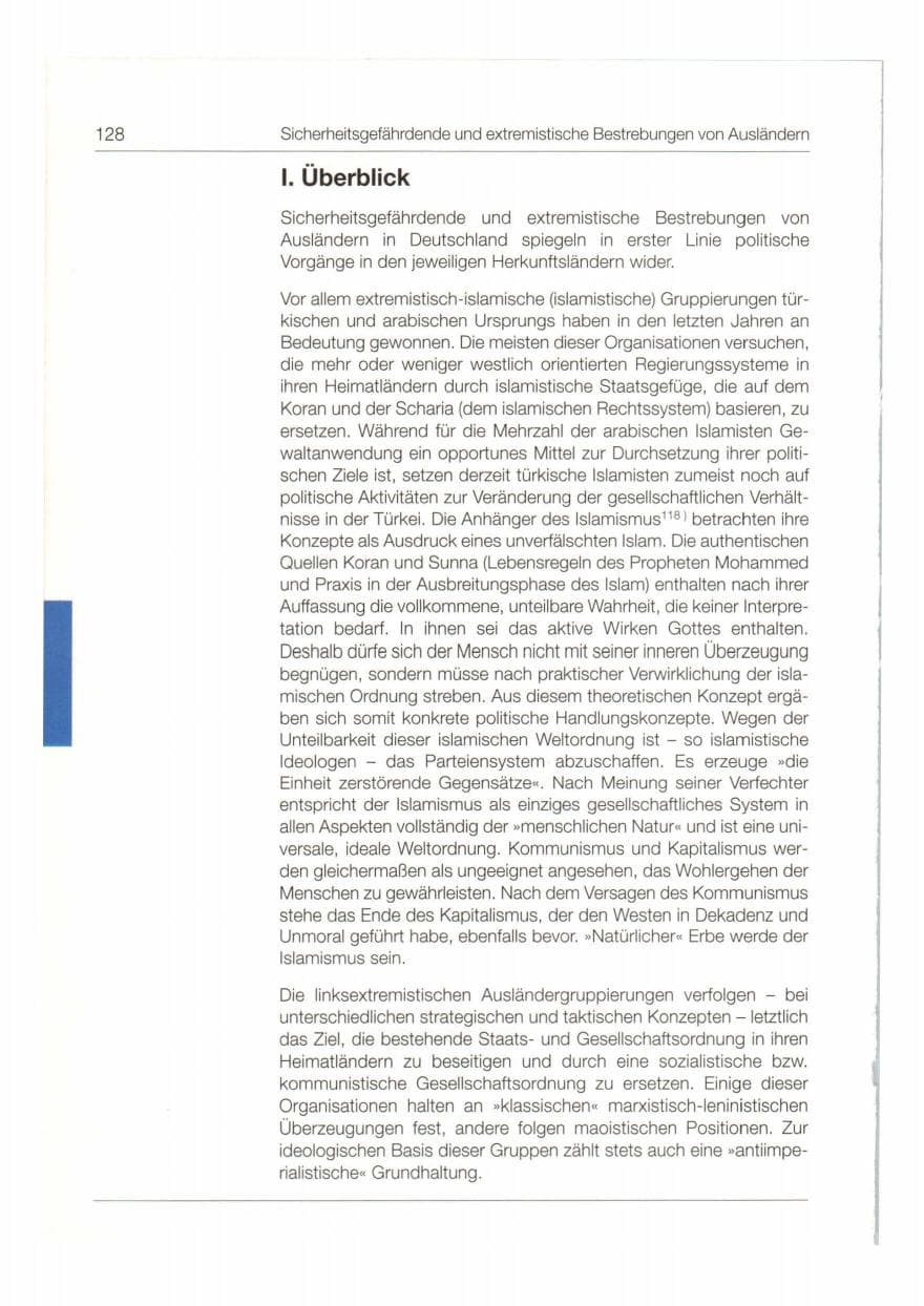 Seite 129 des Verfassungsschutzbericht 1997 Bund