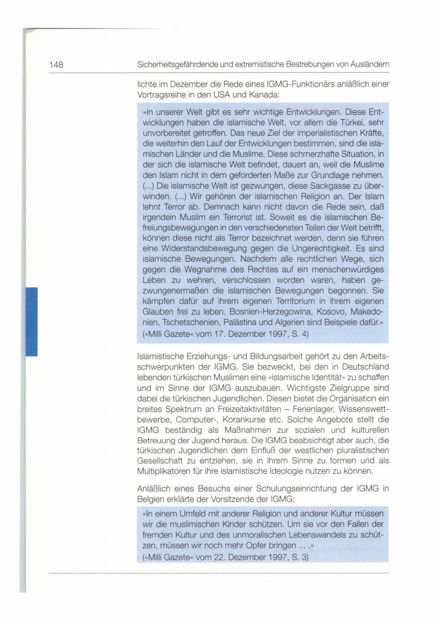 Seite 149 des Verfassungsschutzbericht 1997 Bund