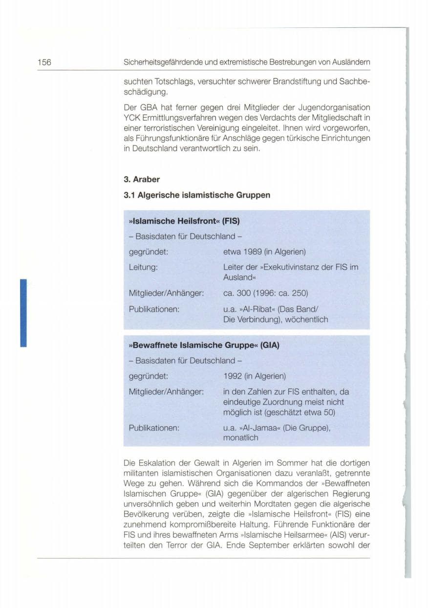Seite 157 des Verfassungsschutzbericht 1997 Bund