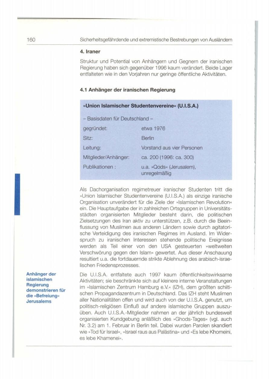 Seite 161 des Verfassungsschutzbericht 1997 Bund
