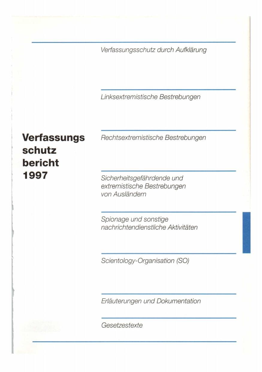 Seite 170 des Verfassungsschutzbericht 1997 Bund