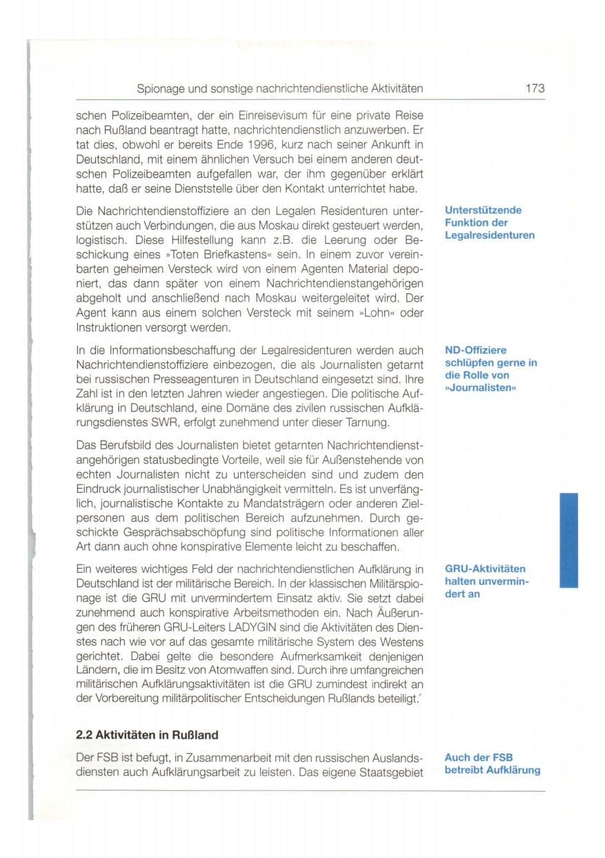 Seite 174 des Verfassungsschutzbericht 1997 Bund