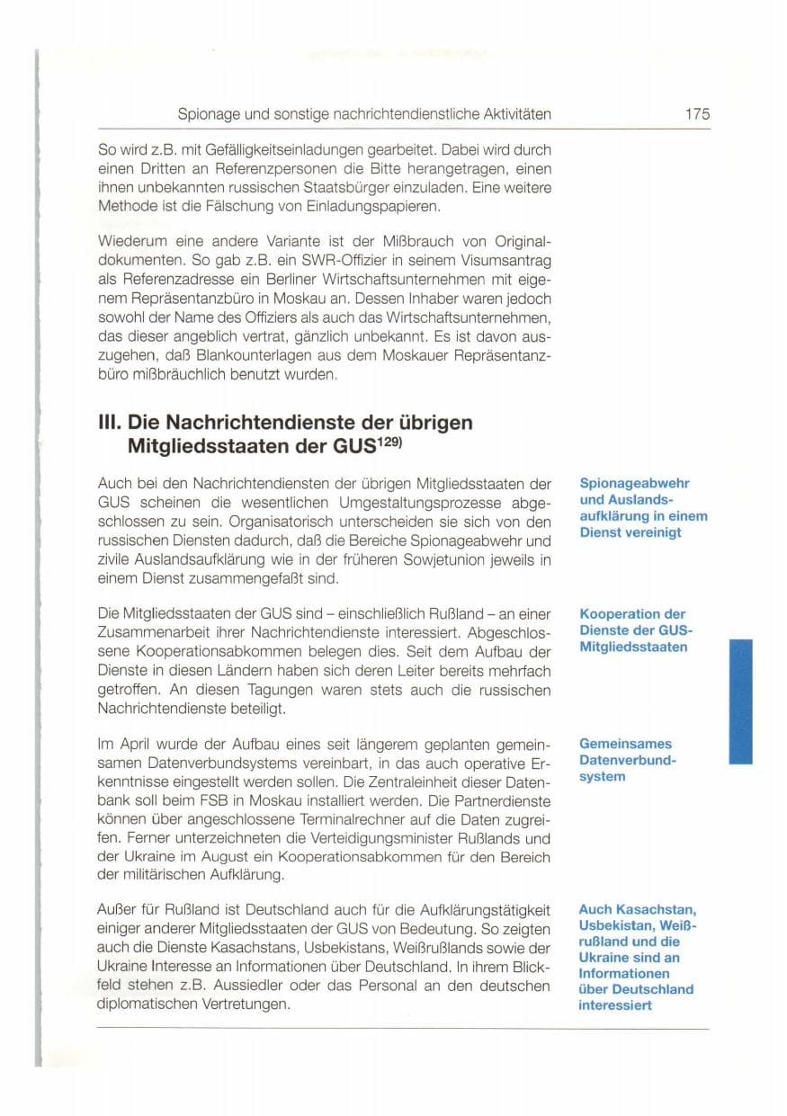 Seite 176 des Verfassungsschutzbericht 1997 Bund