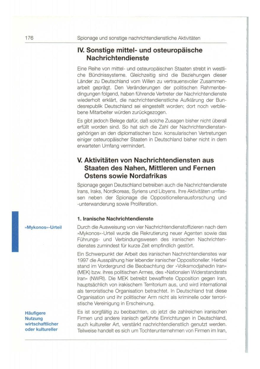 Seite 177 des Verfassungsschutzbericht 1997 Bund