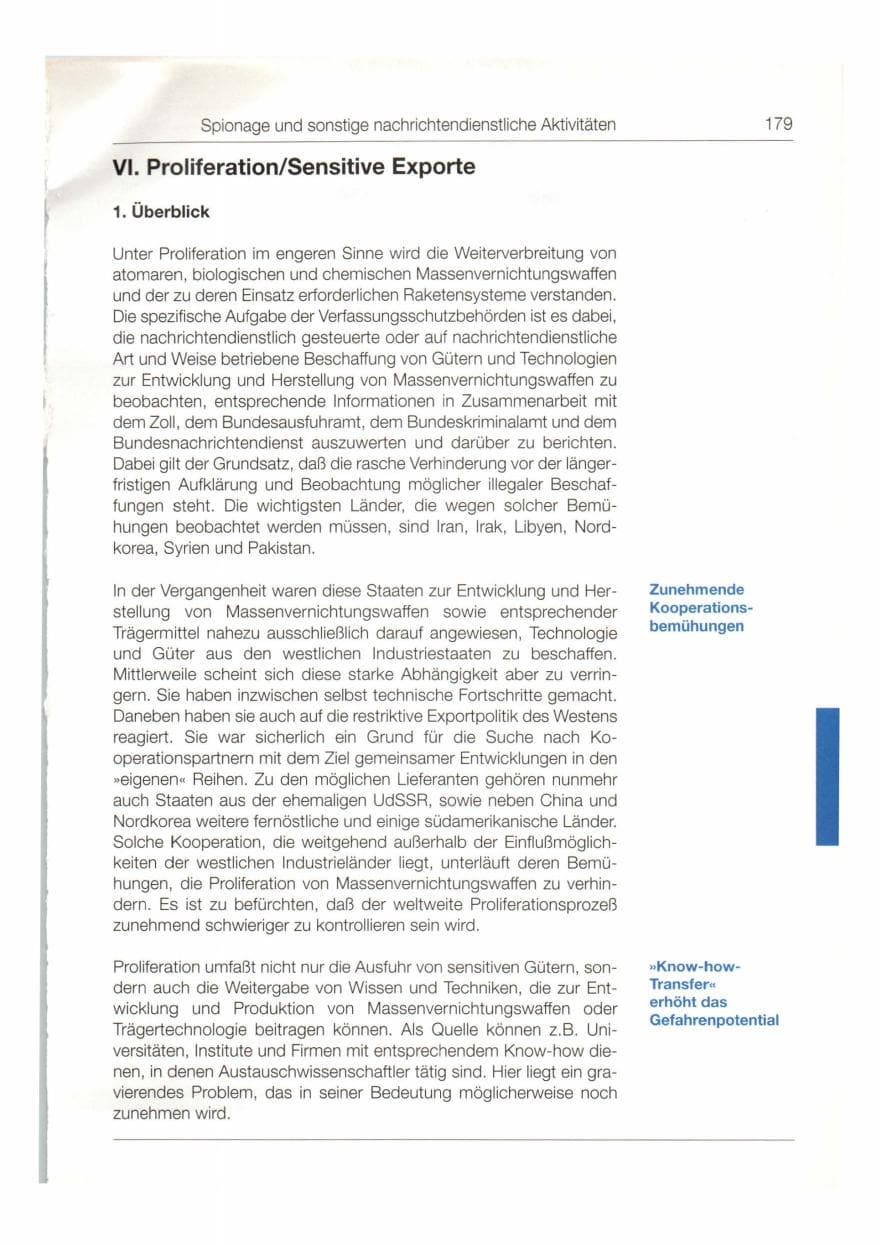 Seite 180 des Verfassungsschutzbericht 1997 Bund
