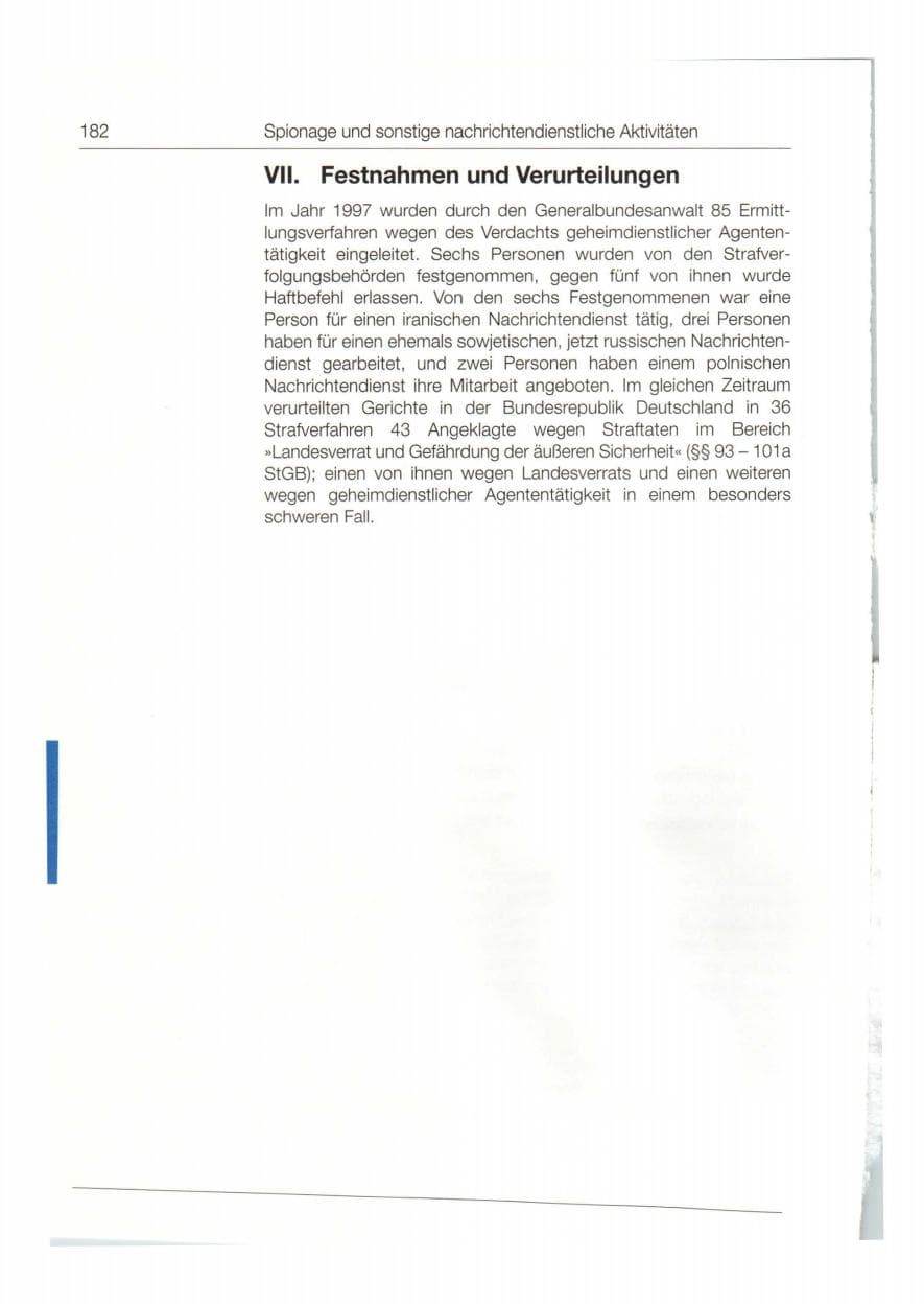 Seite 183 des Verfassungsschutzbericht 1997 Bund