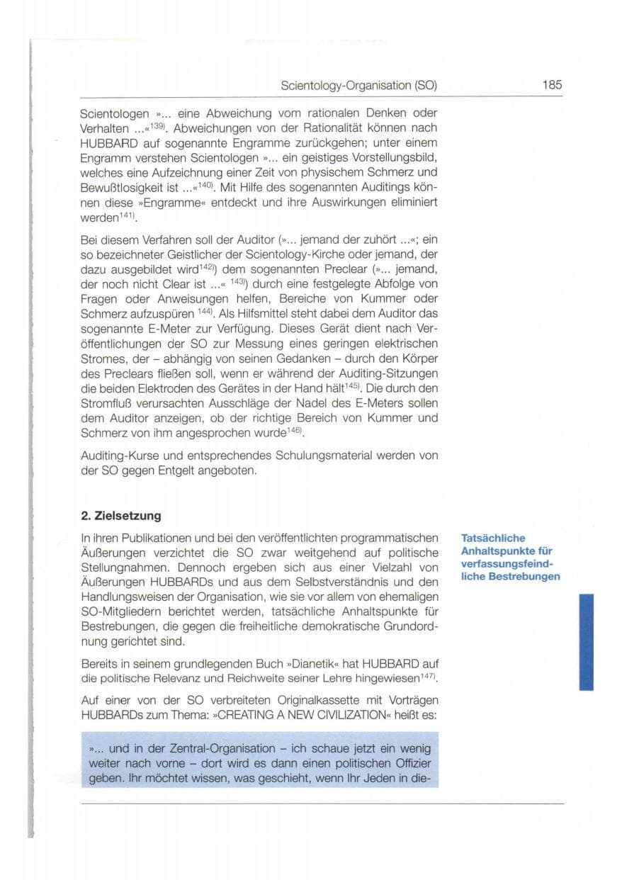 Seite 186 des Verfassungsschutzbericht 1997 Bund