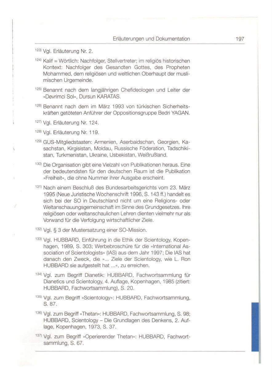 Seite 198 des Verfassungsschutzbericht 1997 Bund