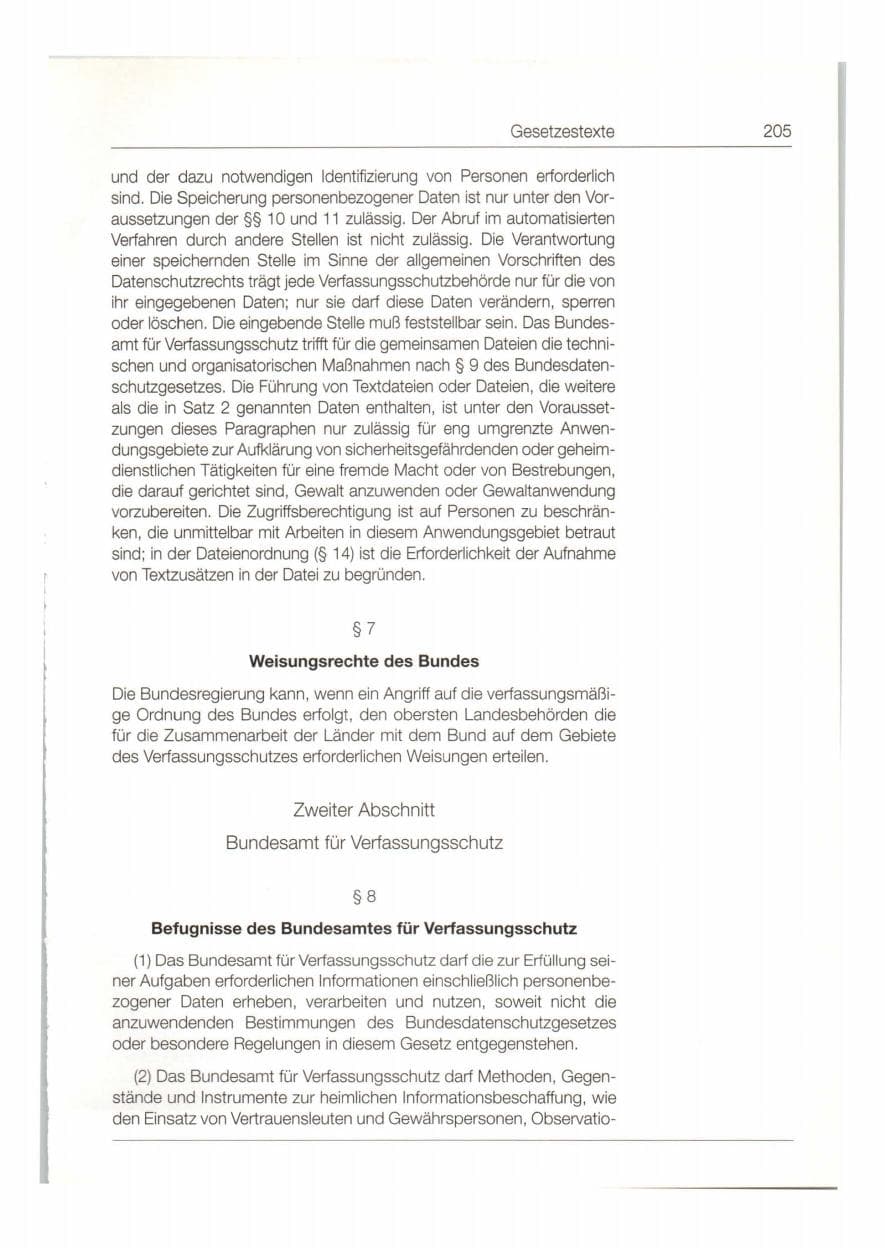 Seite 206 des Verfassungsschutzbericht 1997 Bund