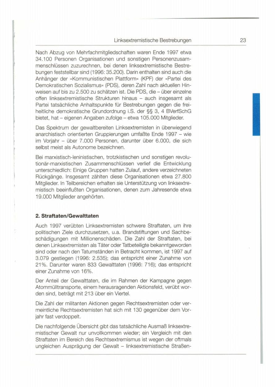 Seite 24 des Verfassungsschutzbericht 1997 Bund