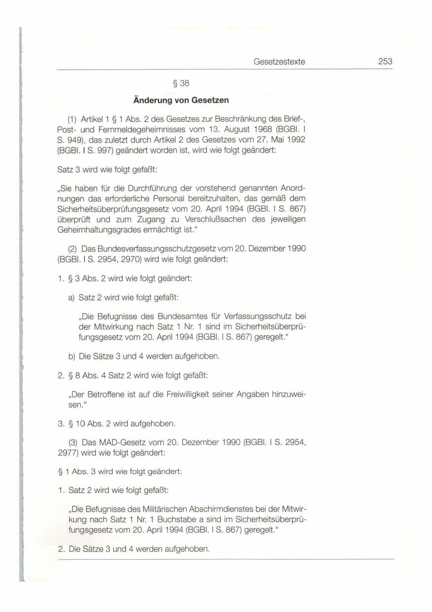Seite 254 des Verfassungsschutzbericht 1997 Bund