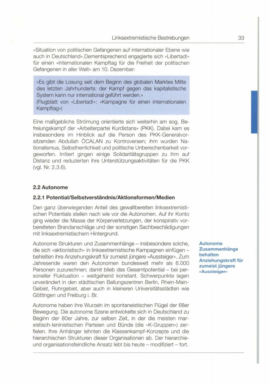 Seite 34 des Verfassungsschutzbericht 1997 Bund